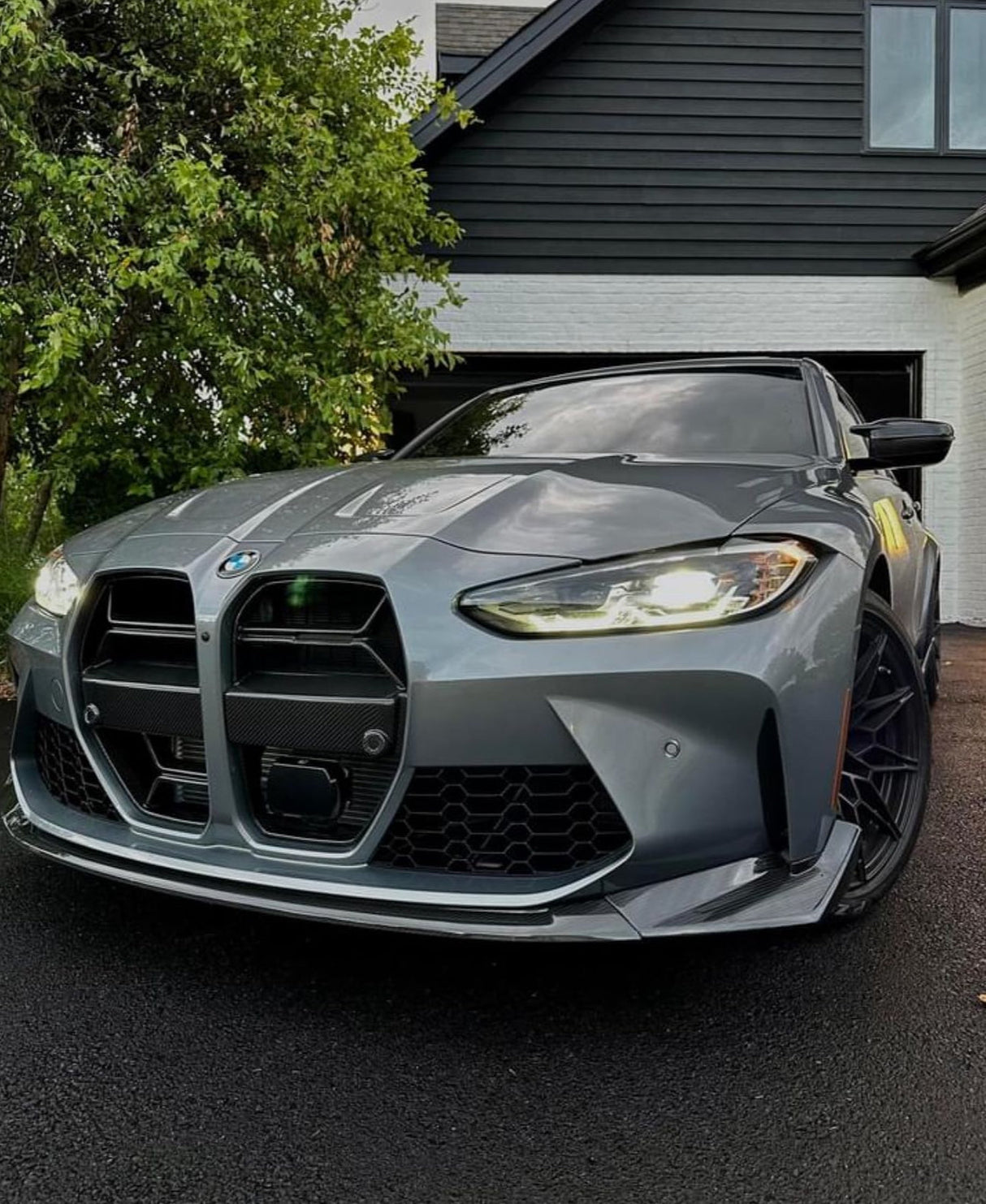 CSL Style Dry Carbon Fiber 3-Piece Front Lip (BMW G80 M3 | G82/G83 M4) - MidWest Bimmer Supply