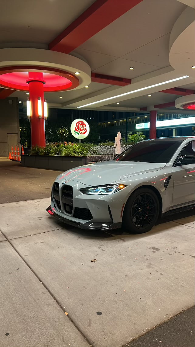 V Style Carbon Fiber 3-Piece Front Lip (BMW G80 M3 | G82/G83 M4) - MidWest Bimmer Supply