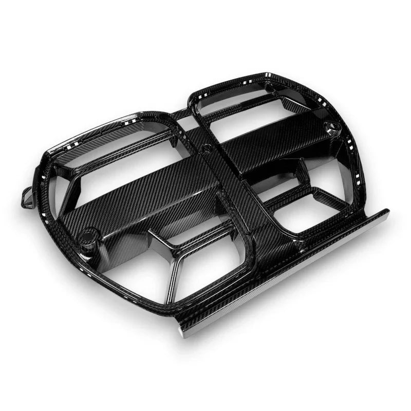 CSL Style Dry Carbon Fiber Front Grille Without ACC (BMW G80/G82/G83 M3/M4) - MidWest Bimmer Supply