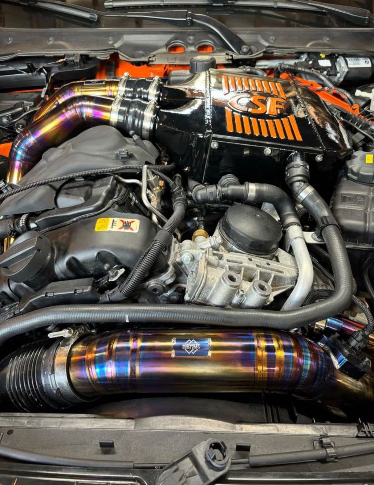 S55 Titanium Front Mount Intakes (F87 M2C | F80 M3 | F82/F83 M4) - MidWest Bimmer Supply