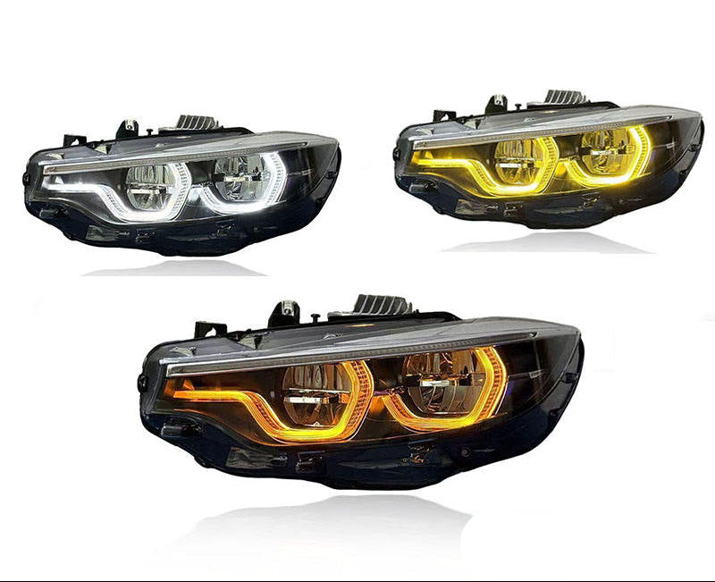 V3 F8X Tri Color Switchable IKON Headlights (White, Yellow, Amber) - F80 M3 F82 F83 M4