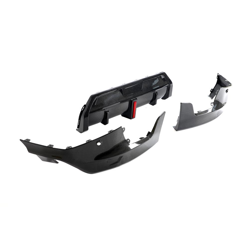 G42 2-Series Carbon Fiber Rear Diffuser w/LED Brake Light - G42 2-Series M Sport