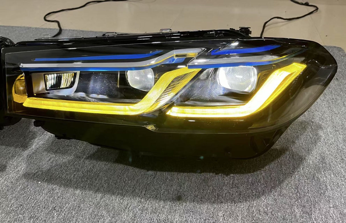 G30 LCI Style Headlights Yellow/White Switchback - F90 M5 G30 G38 5-Series LCI & Pre-LCI