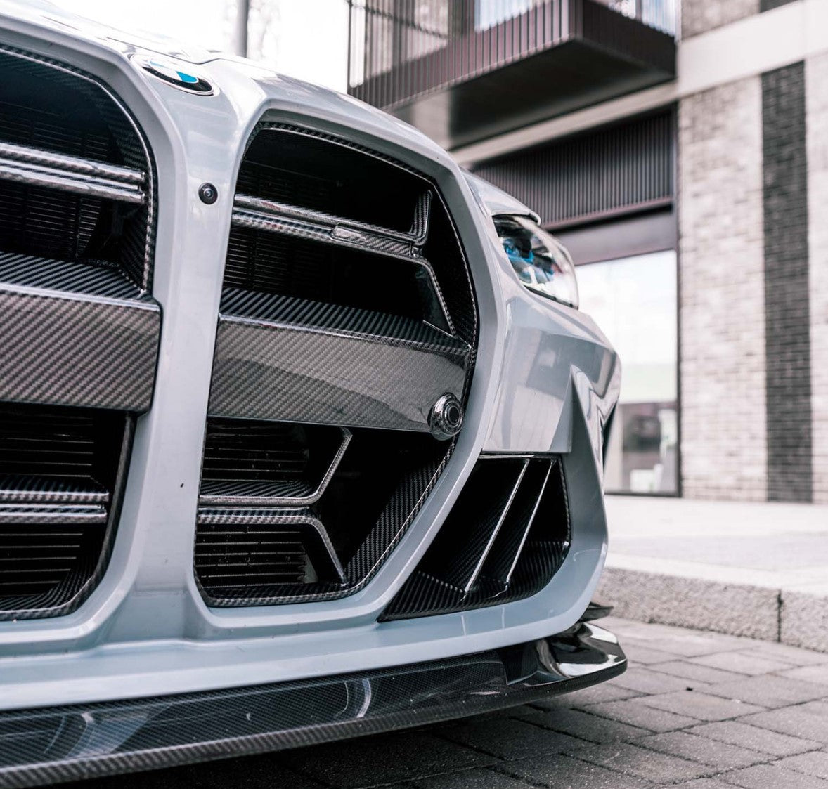 CSL Style Dry Carbon Fiber Front Grille Without ACC (BMW G80/G82/G83 M3/M4) - MidWest Bimmer Supply
