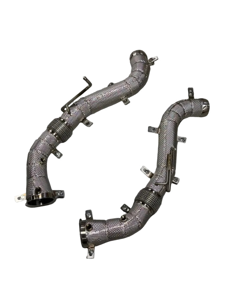570s Catless Race Downpipes W/ Heat Shield - McLaren 570 570s 570GT 2015+