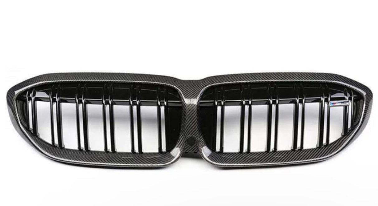 G20 Carbon Fiber Front Grille Dual Slat (BMW 3 Series G20/G21/G28 PRE-LCI) - MidWest Bimmer Supply