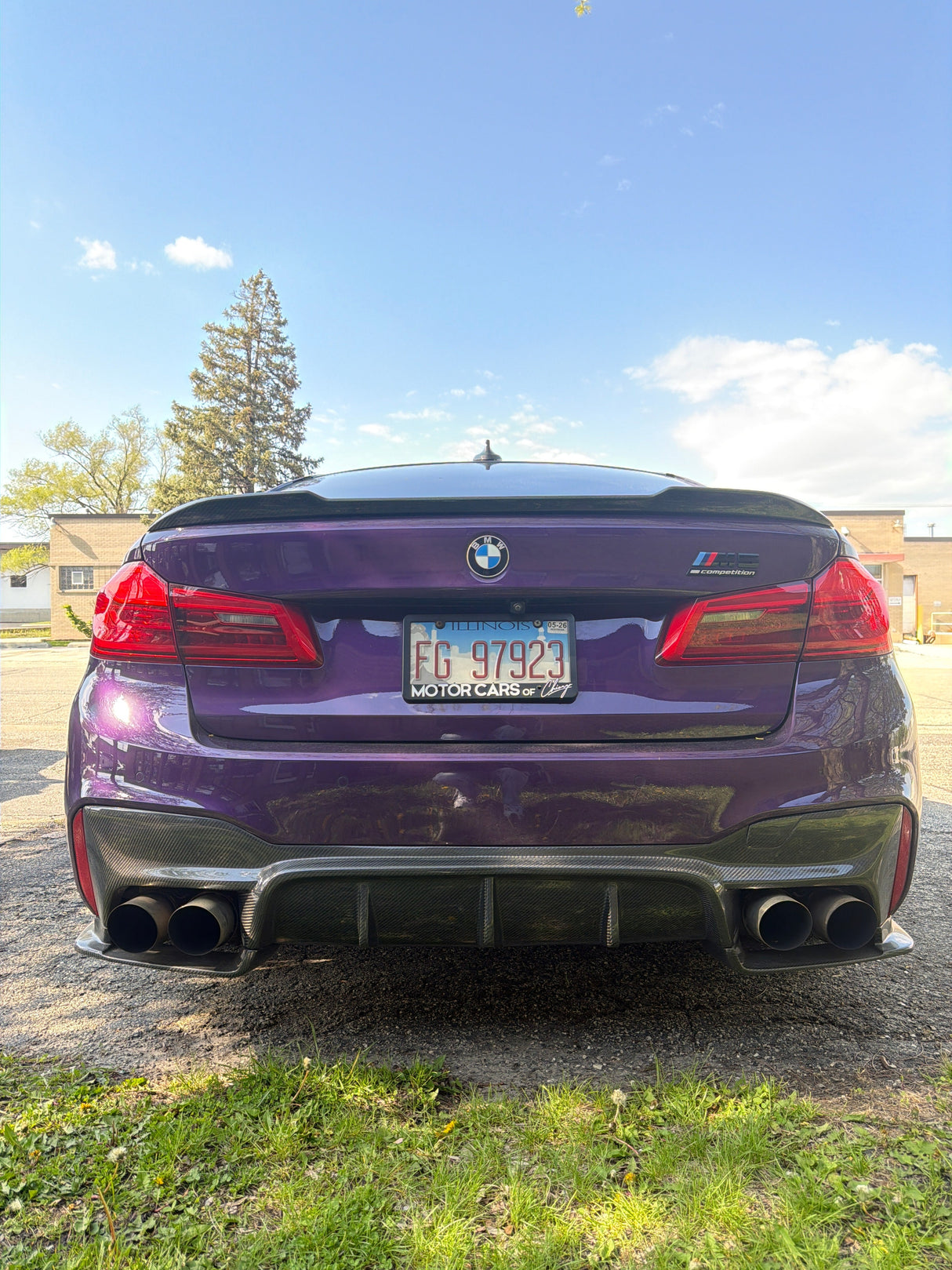 F90 M5 3D Style Carbon Fiber Rear Diffuser - F90 M5