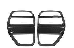 V1 Dry Carbon Fiber Front Grille With ACC (BMW G80/G82 M3/M4) - MidWest Bimmer Supply