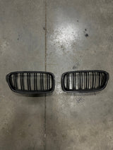 Carbon Fiber Dual Slat Front Grilles (BMW F30 3 Series) - MidWest Bimmer Supply
