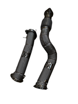 MBS G8X S58 Heatshield Catless Downpipes w/ Crossover Pipe - G80 M3 G82 G83 M4