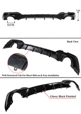 G20 330i M-Sport Gloss Black Performance Rear Diffuser - G20 330i PRE LCI