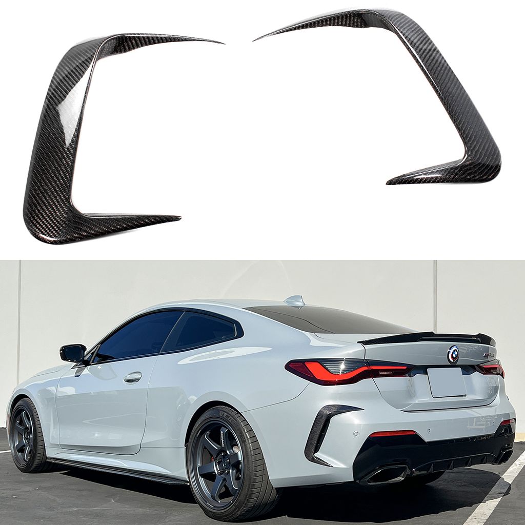 G22 G23 Carbon Fiber Rear Bumper Side Vent Trim Canard - G22 G23 4-Series