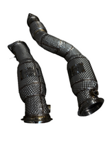 MBS G8X S58 Heatshield Resonated Downpipes w/ Crossover Pipe - G80 M3 G82 G83 M4