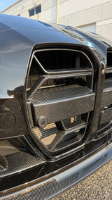 CSL Style Dry Carbon Fiber Front Grille With ACC (BMW G80/G82/G83 M3/M4) - MidWest Bimmer Supply