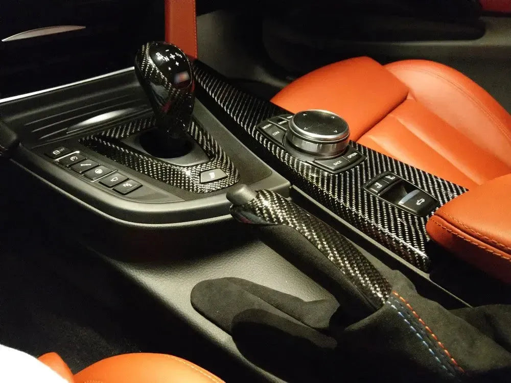 F8X M3/M4 Carbon Fiber Stick On Gear Surround Trim - F80 M3 F82 F83 M4