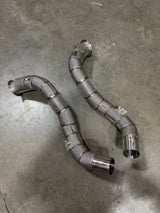 MBS N63 Catless Downpipes w/ Heatshield - G30 M550i 850i 2018-2023