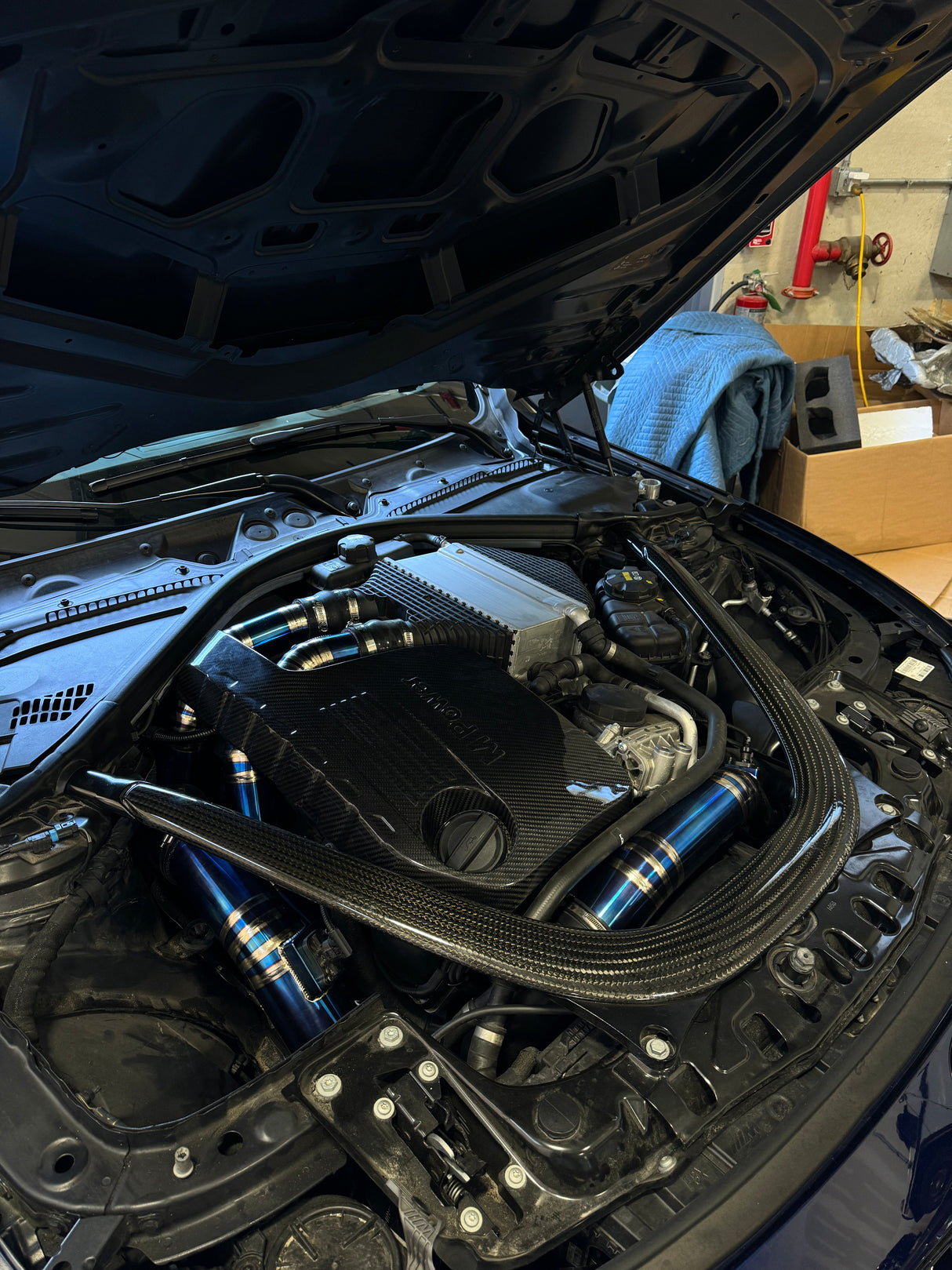 Dry Carbon Fiber Engine Cover (BMW F80 M3 / F82/F83 M4) - MidWest Bimmer Supply