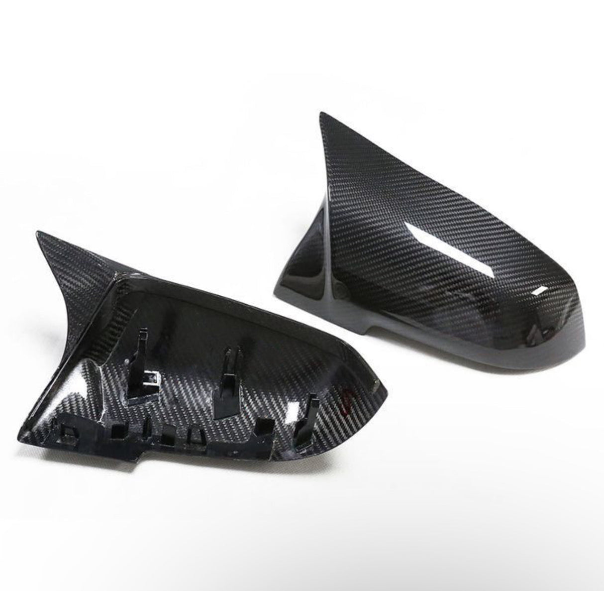 F87/F3X M Style Dry Carbon Fiber Mirror Cover Replacement Set (BMW F87 M2/F20/F22/F30/F32/F33/F36) - MidWest Bimmer Supply