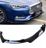 2017-2022 Q60 Gloss Black V2 3pc Front Lip