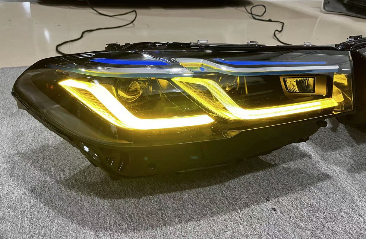 G30 LCI Style Headlights Yellow/White Switchback - F90 M5 G30 G38 5-Series LCI & Pre-LCI