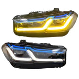 G30 LCI Style Headlights Yellow/White Switchback - F90 M5 G30 G38 5-Series LCI & Pre-LCI