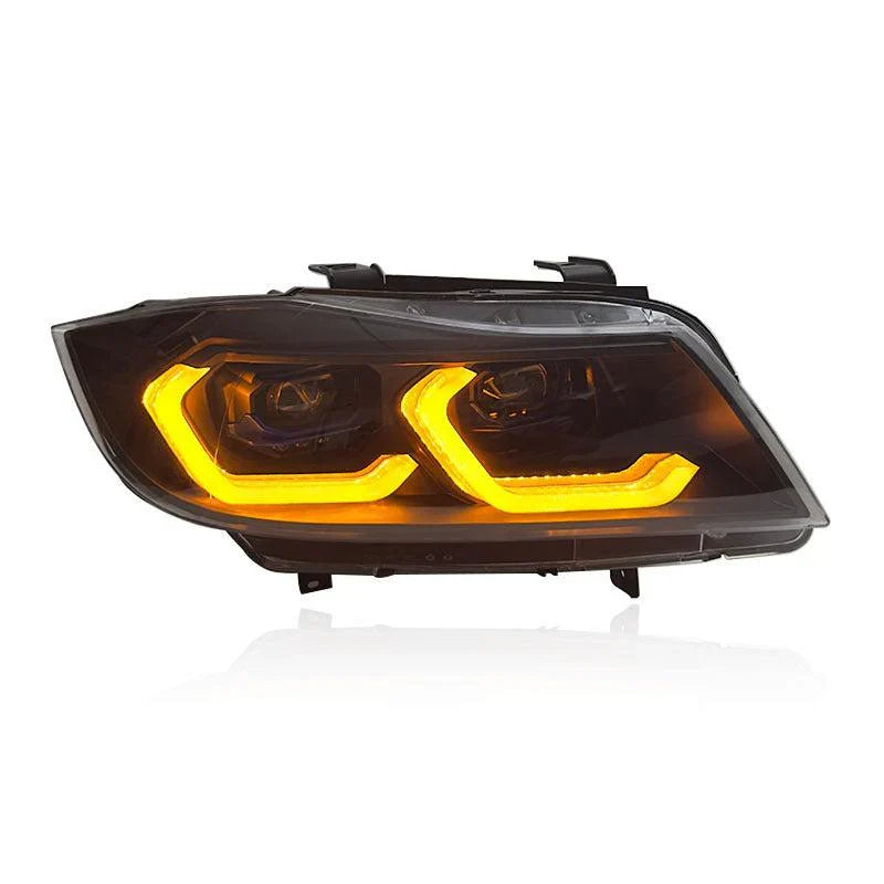 E90 LCI Laser Style Headlights Yellow/White - E90 3-Series