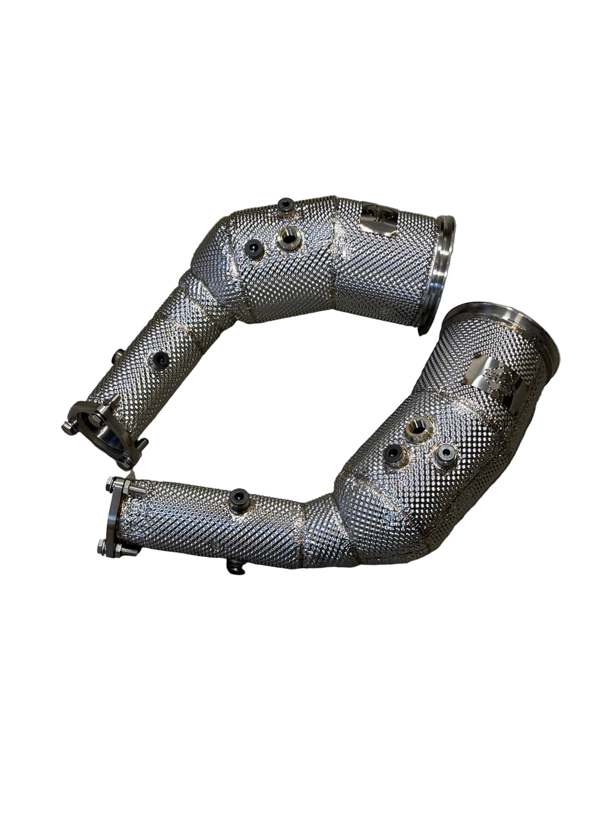 RS6 C8 Catless Race Downpipe W/ Heat Shield - Audi RS6 C8 4.0T