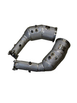 RS6 C8 Catless Race Downpipe W/ Heat Shield - Audi RS6 C8 4.0T