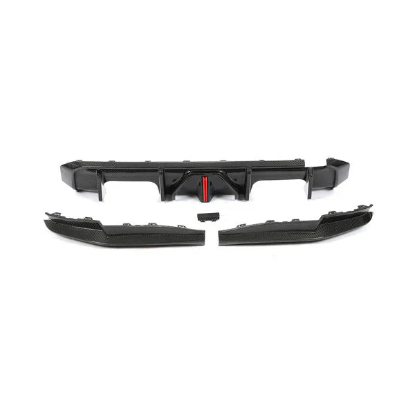 G8X AK Style Dry Carbon Fiber LED Rear Diffuser w/ splitters - BMW G82 G83 M4 G80 M3