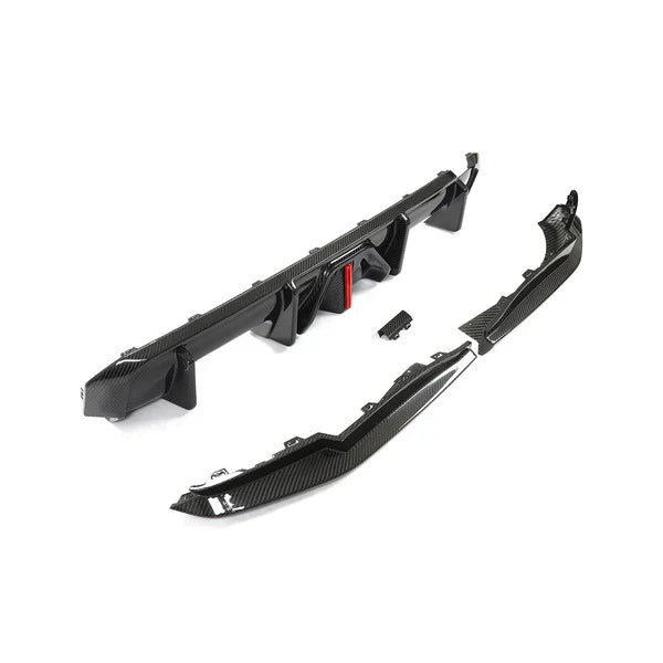 G8X AK Style Dry Carbon Fiber LED Rear Diffuser w/ splitters - BMW G82 G83 M4 G80 M3