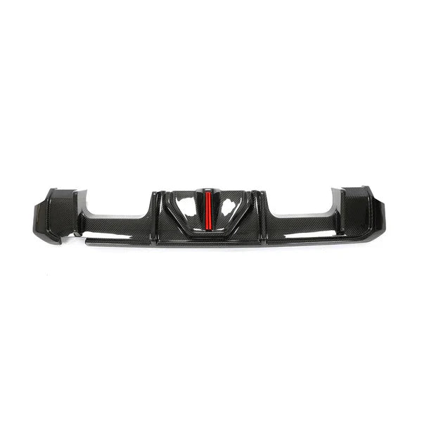 G8X AK Style Dry Carbon Fiber LED Rear Diffuser w/ splitters - BMW G82 G83 M4 G80 M3