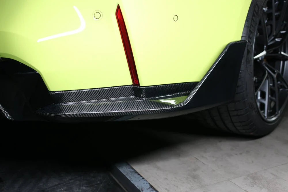 M-Performance Style Dry Carbon Fiber Rear Splitters (BMW G80 M3) - MidWest Bimmer Supply