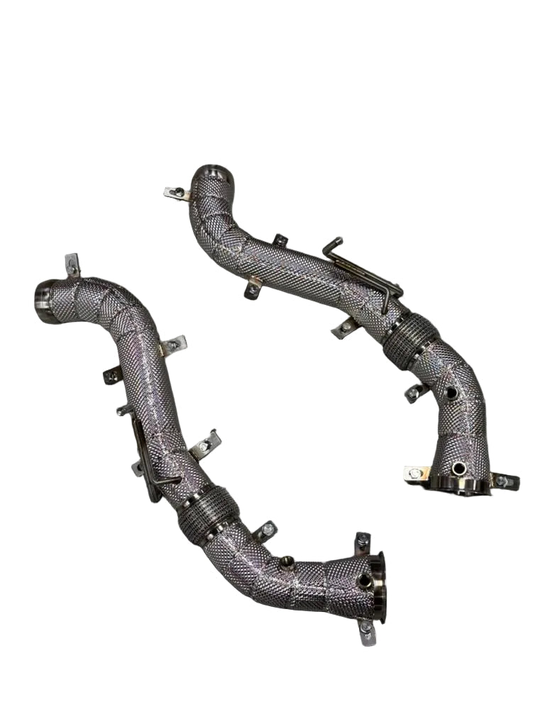 570s Catless Race Downpipes W/ Heat Shield - McLaren 570 570s 570GT 2015+