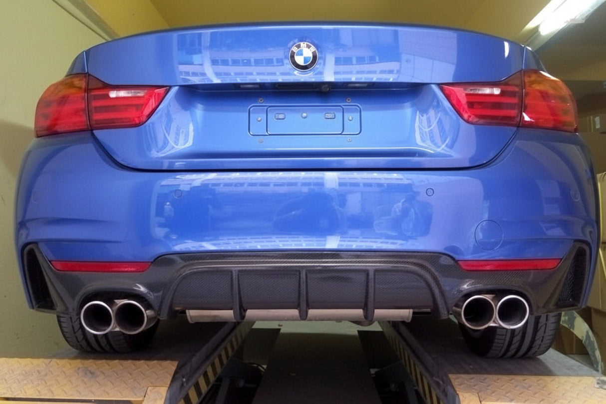 F3X 4-Series MP Style Carbon Fiber Rear Diffuser Single Tip - F32 F33 F36 4-Series