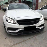 W205 C63 Carbon Fiber Brabus Style Front Lip - Mercedes Benz W205 C63 AMG